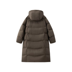 Women's Long Down Coat with Detachable Fox Fur Collar