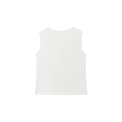 Women's Short U-Neck Embroidered Tank Top