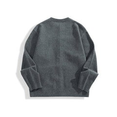 Men's Brushed Knit Cardigan with Dog Embroidery