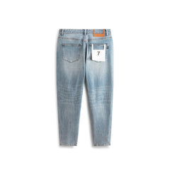 Men's Washed Tapered Jeans