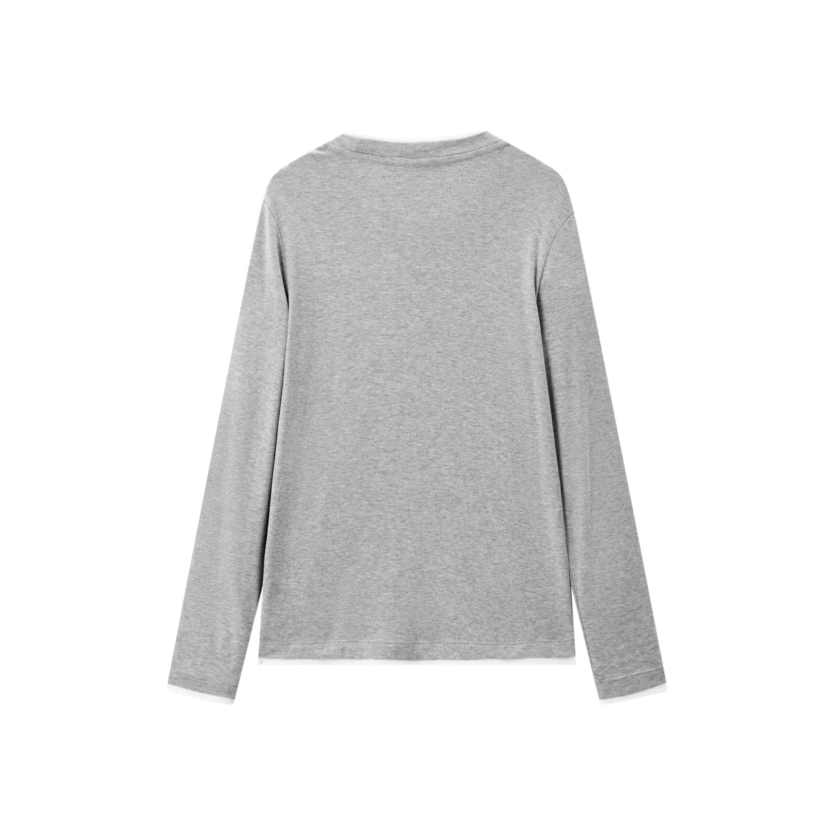 Men's Contrast Layered-Look Long-Sleeve T-Shirt