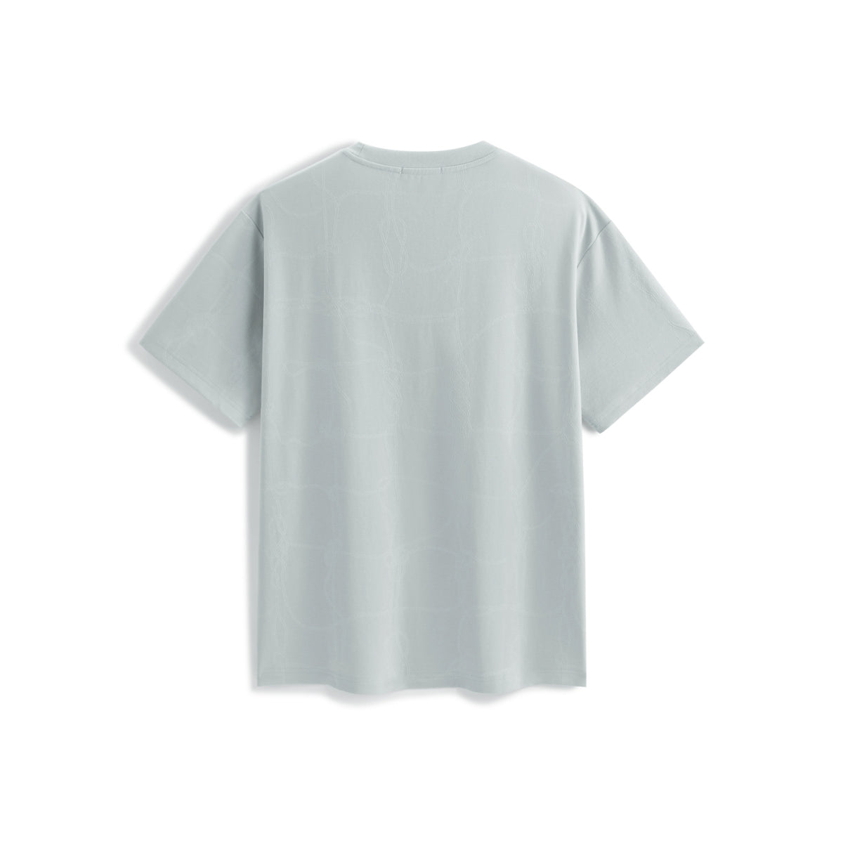 Men's Solid T-Shirt with Subtle Jacquard Pattern