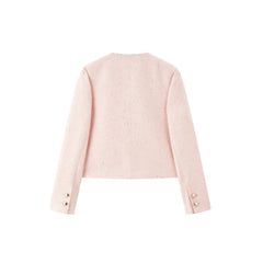 Women's Boxy Tweed-Inspired Jacket