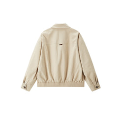 Women's Cropped Straight Jacket with Elastic Hem