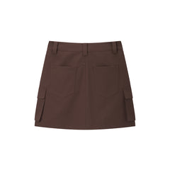 Women's High Waist Cargo Short Skirt