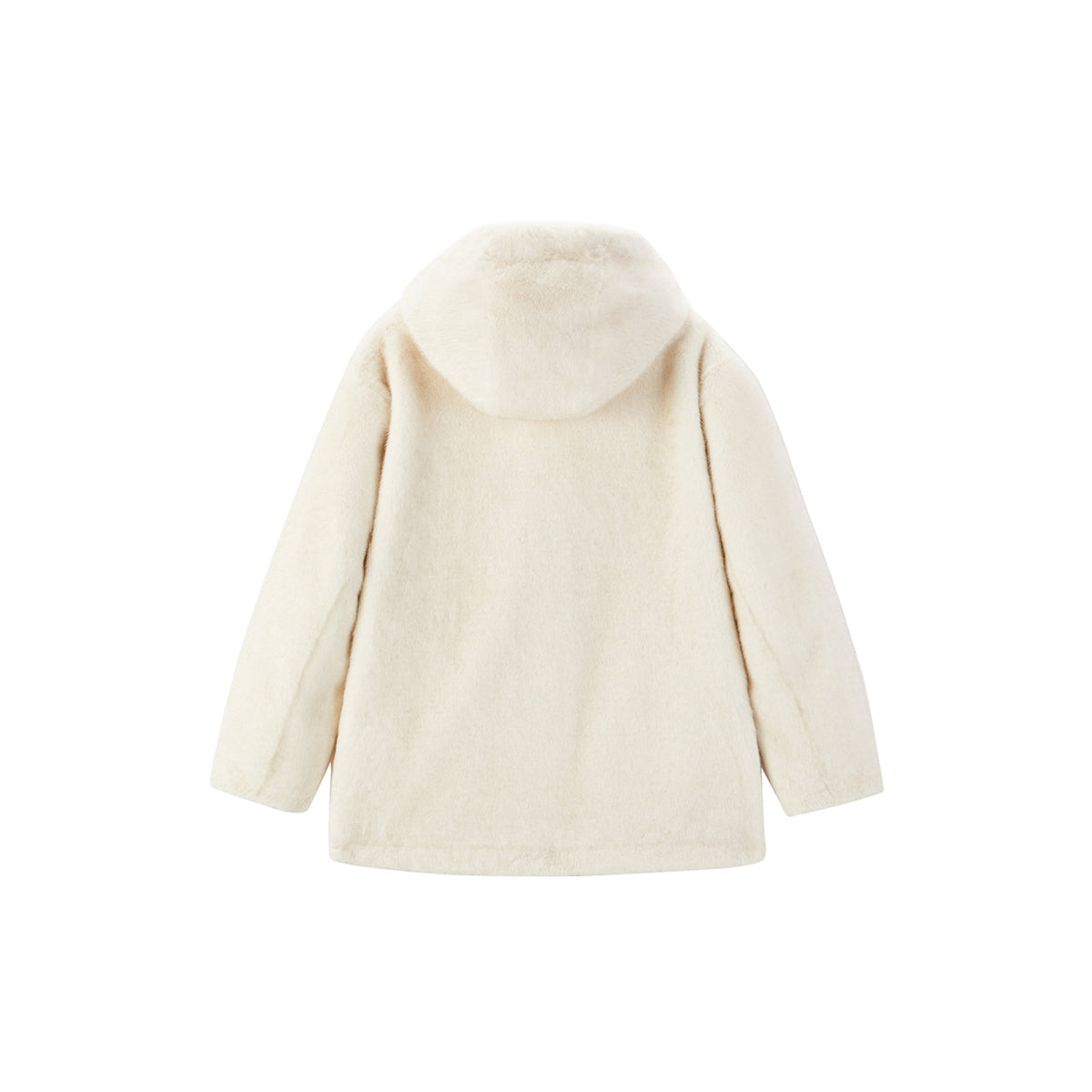 Women's Horn Button Faux Fur Coat