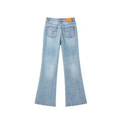Women's High-Waist Wide-Leg Flared Jeans