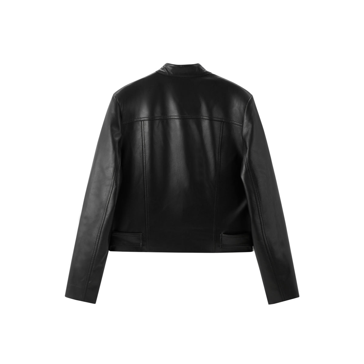 Women's Cropped Moto-Style PU Jacket