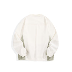 Men's Contrast Sweatshirt with Back Letter Print