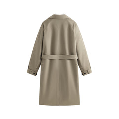 Men's Long Oversized Wool Trench Coat
