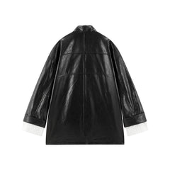 Women's Relaxed Straight-Cut Leather Jacket