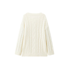 Women's V-Neck Oversized Cashmere-Blend Sweater