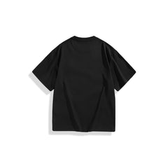 Men's Black Heavyweight T-Shirt with Embroidery
