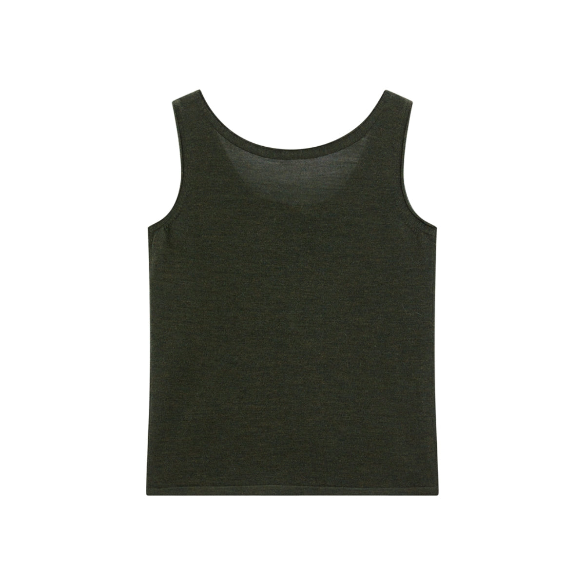 Women's Wool U-Neck Knit Vest in Yangtze Yarn
