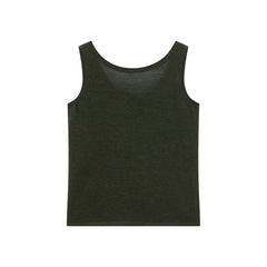 Women's Wool U-Neck Knit Vest in Yangtze Yarn