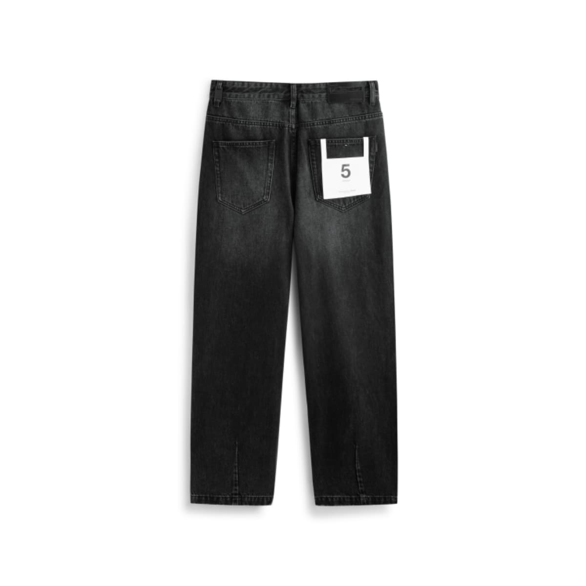 Men's Washed Distressed Straight Jeans