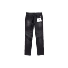 Men's Washed Slim-Fit Tapered Jeans