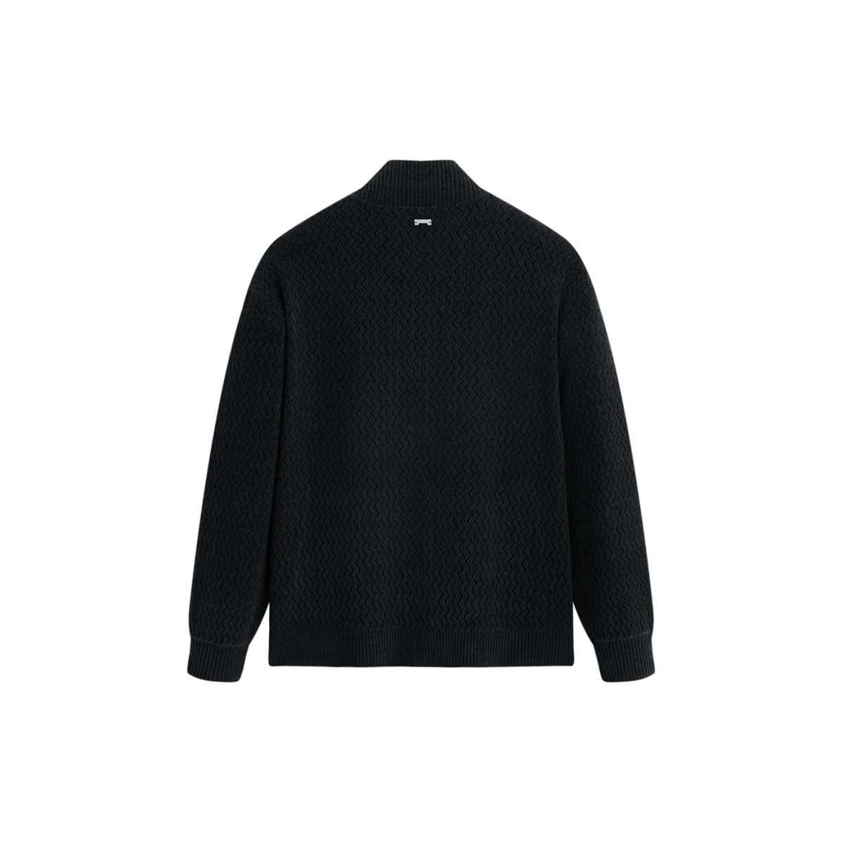 Men's Chenille Jacquard Zip-Up Cardigan