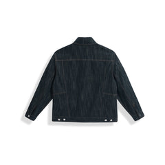 Men's Vintage Textured Boxy Denim Jacket