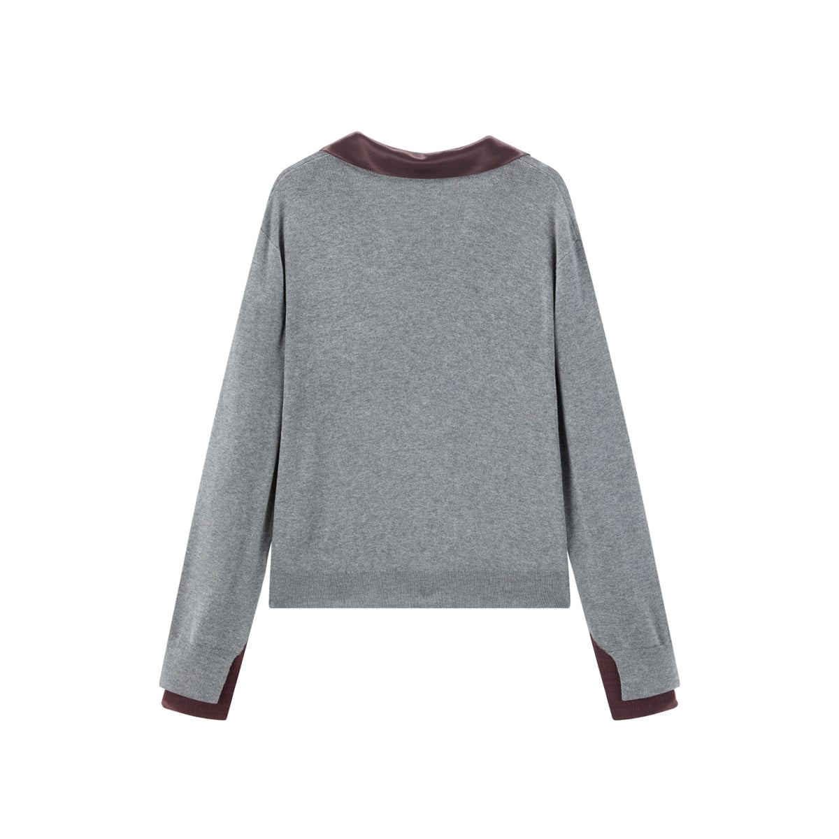 Women's Detachable V-Neck Wool-Blend Sweater