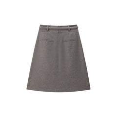 Women's Knee-Length Pleated Skirt