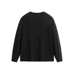 Men's Cable-Knit Henley Sweater