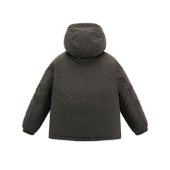 Men's Allover Jacquard Hooded Down Jacket