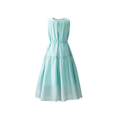 Women's Sleeveless Vacation Dress with Back Cutout
