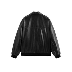 Men's Waxed Leather Bomber Jacket