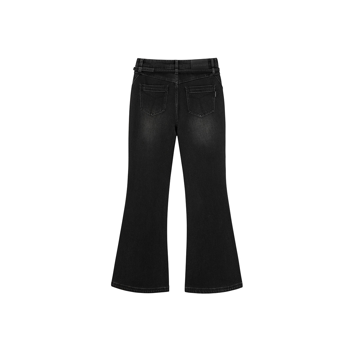 Women's High Waist Flared Jeans With Belt