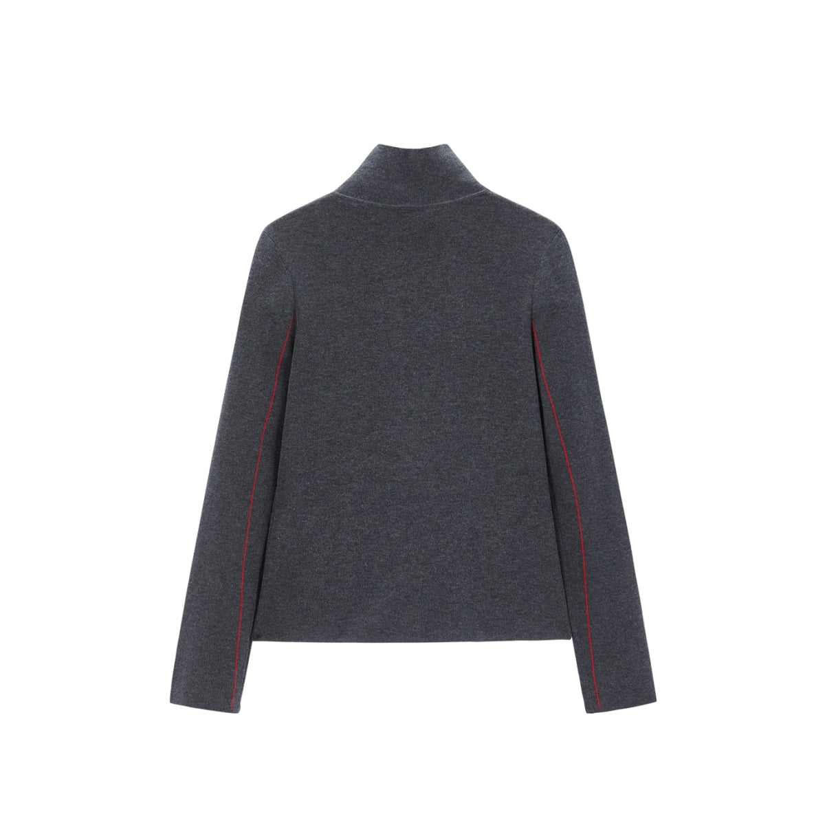 Women's Contrast Half-Placket Slim Sweater