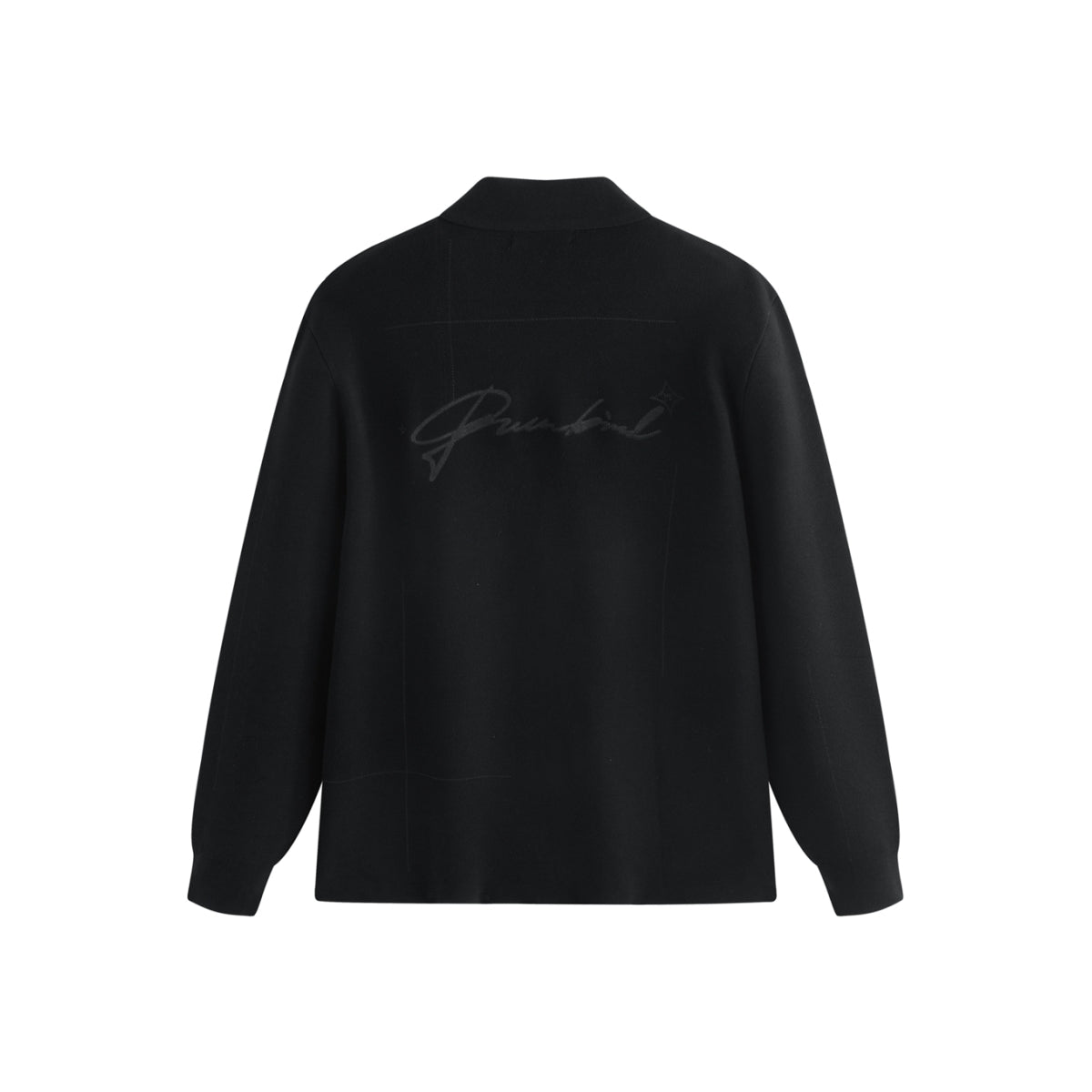 Men's Embroidered Collar Knit Cardigan
