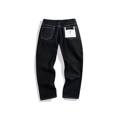 Men's Topstitched Tapered Jeans