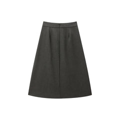 Women's High-Waist Pleated Midi Skirt