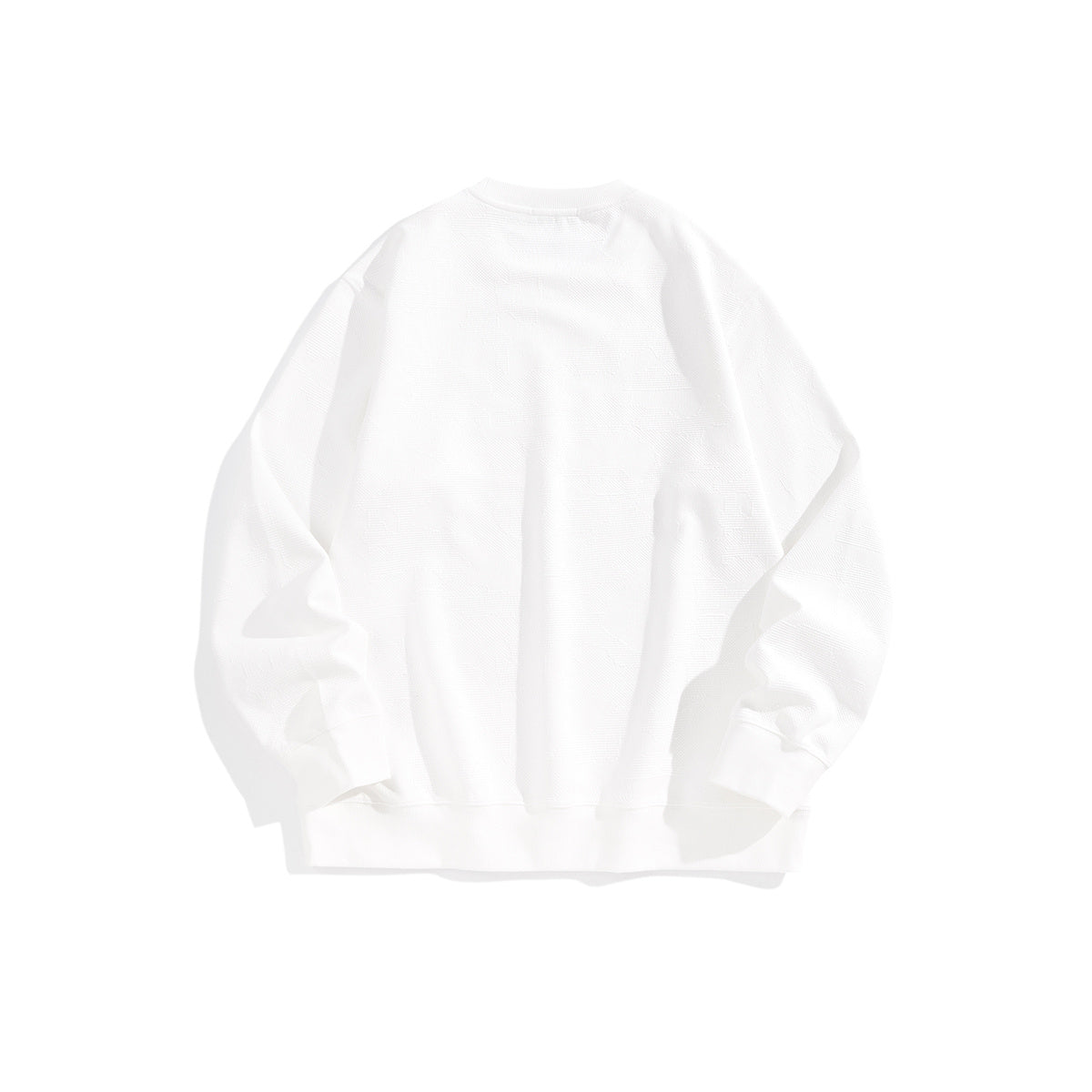 Men's White Textured Sweatshirt