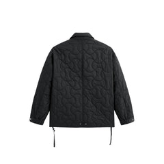 Men's Black Relaxed Quilted Padded Jacket