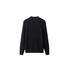 Men's Embroideried Cable-Knit Pullover