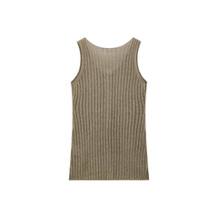Women's V-Neck Fitted Knit Tank Top