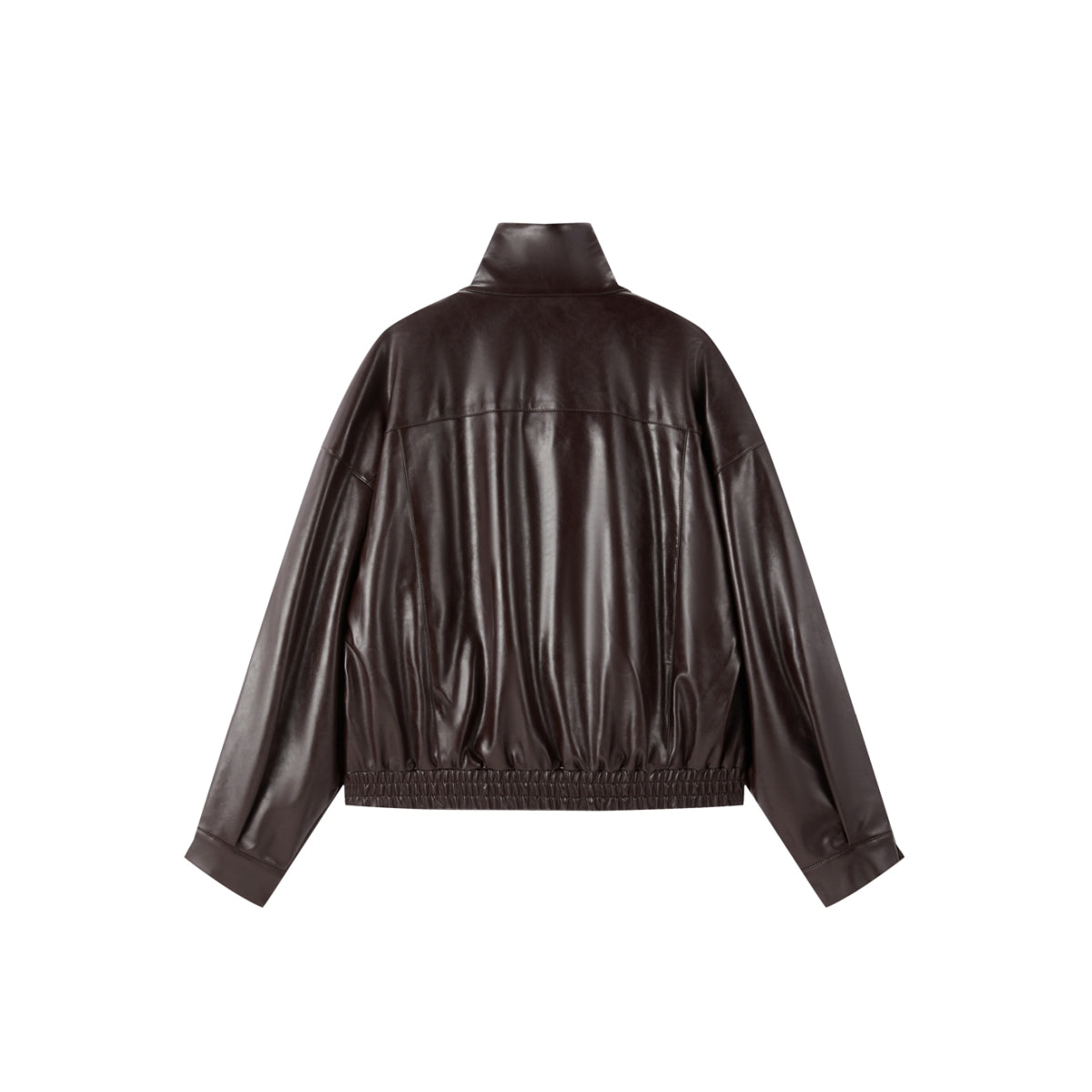Women's Textured PU Oversized Jacket