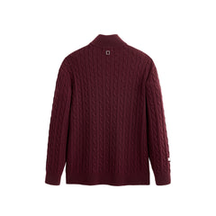 Men's Half-Zip Cable-Knit Sweater