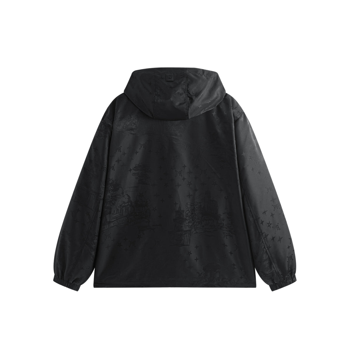 Men's Tonal Jacquard Hooded Jacket