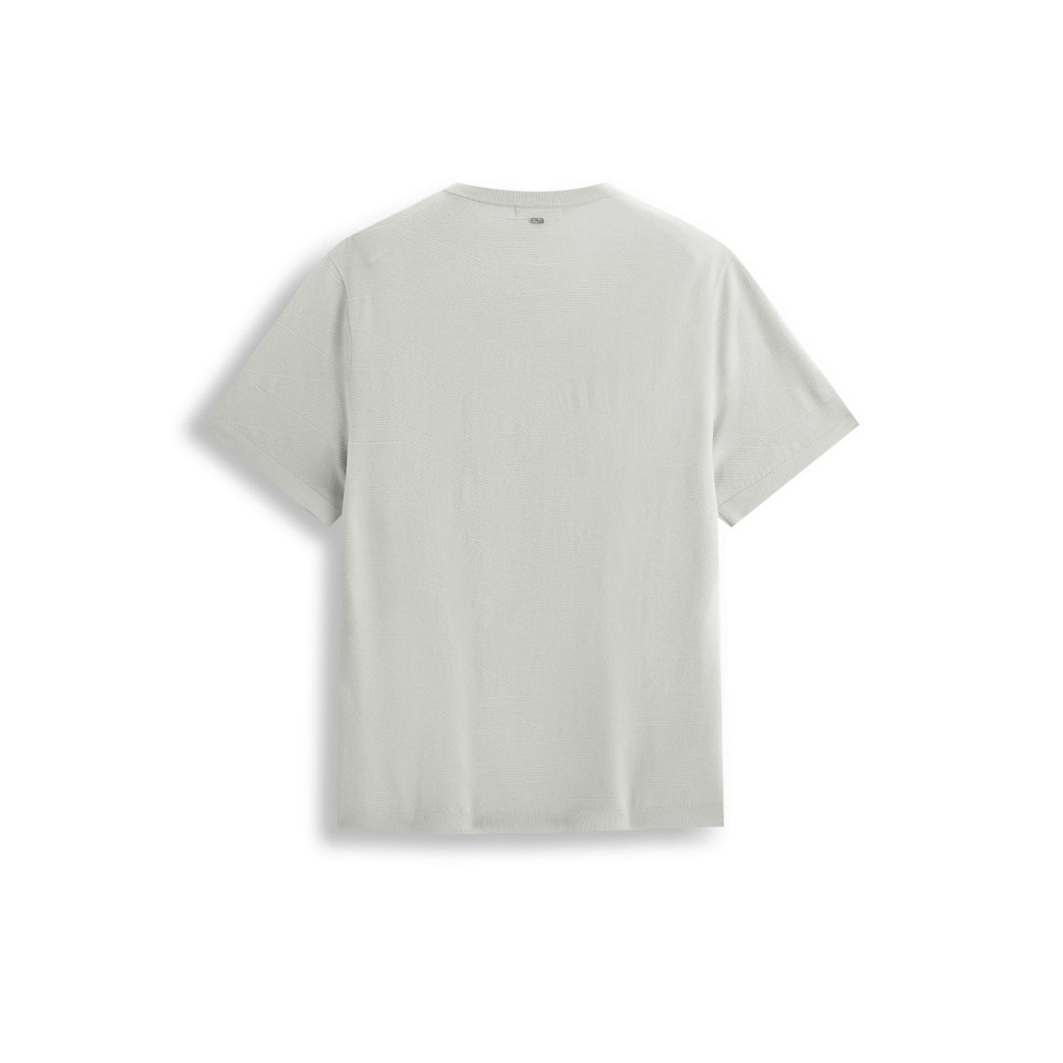 Men's Short-Sleeve Knit T-Shirt with Geometric Jacquard