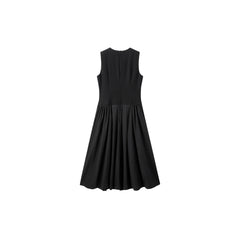 *US Final Sale* Women's Black Sleeveless Beaded Dress
