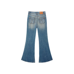 Women's Vintage High-Waisted Flared Jeans