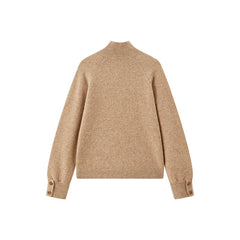 Women's Half-Zip High-Neck Knit Sweater