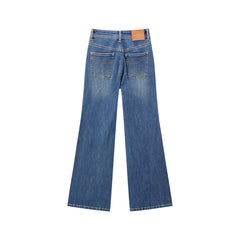Women's Vintage Washed High-Waist Flared Jeans