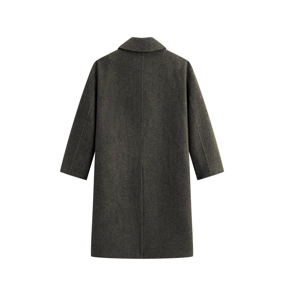 Men's Double-Breasted Alpaca Blend Coat