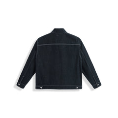 Men's Vintage Contrast Topstitching Denim Jacket