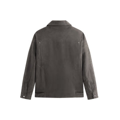 Men's Quilted Faux Suede Jacket