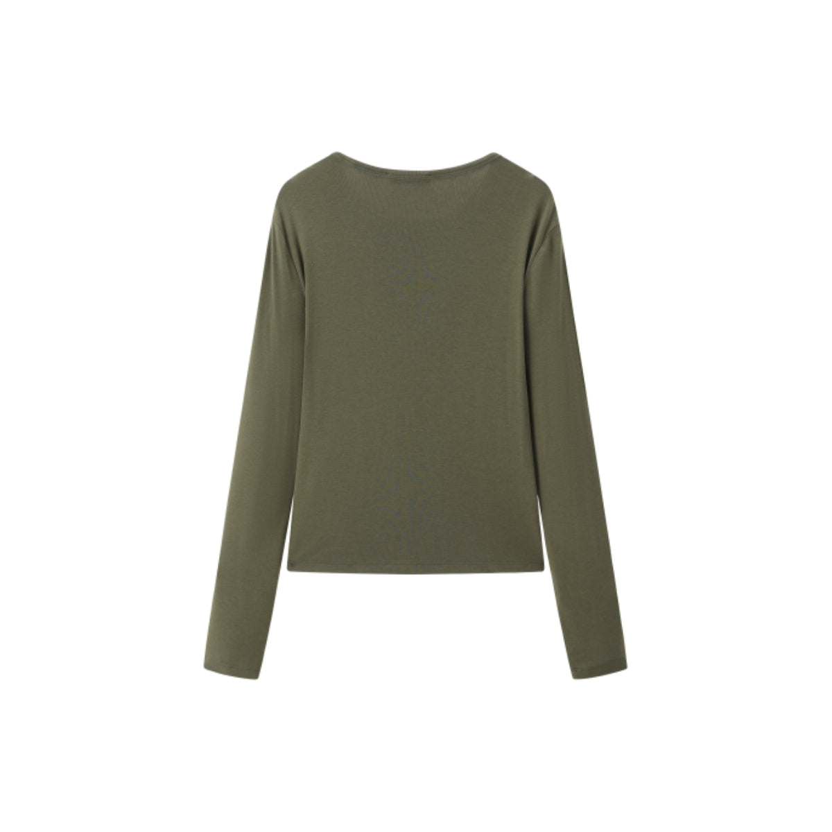 Women's Short Tonal Panel Tencel Long-Sleeve T-Shirt